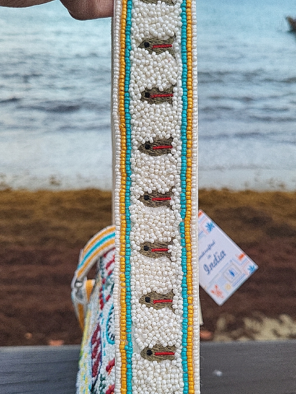 Viral beaded Lobster Ocean Fish Hearts Summer Sea Life Motif Shoulder Bag w/Mini - Picture 4 of 11